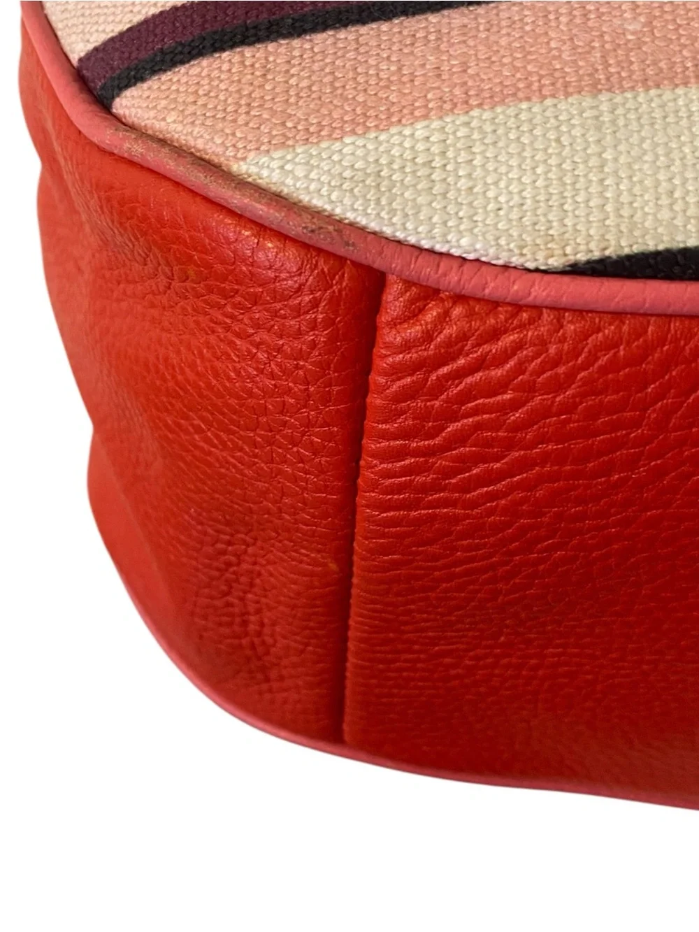 Kate Spade Cobble Hill Mylie Hobo Bag Striped Linen Leather Multicolor